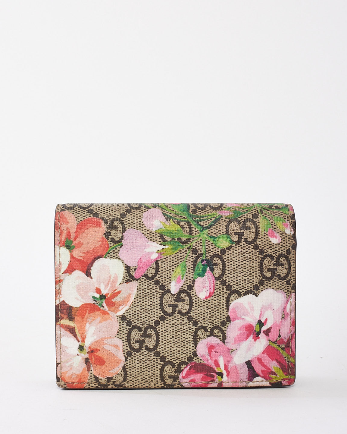 Gucci Beige GG Supreme Coated Canvas Blooms Bifold Wallet