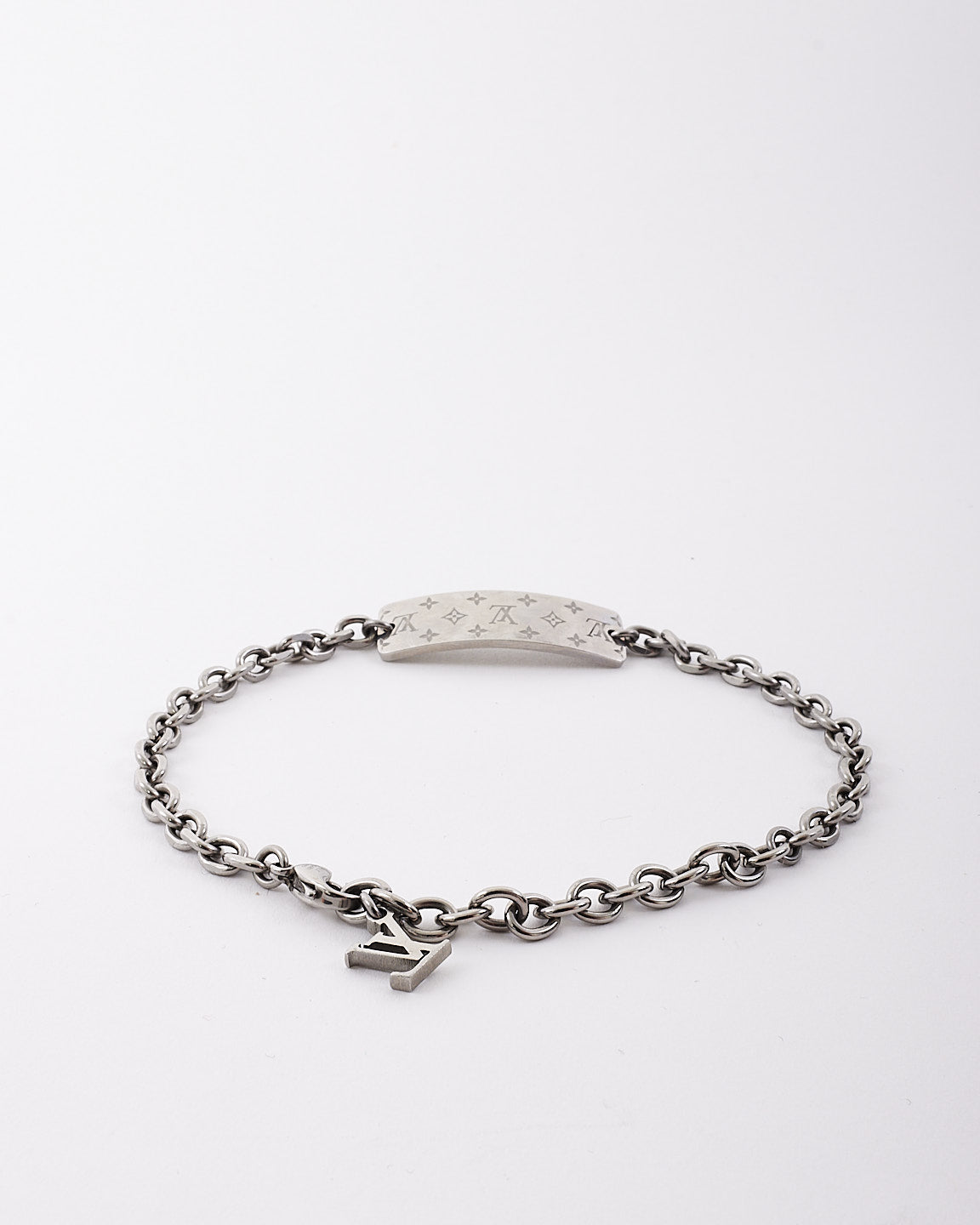 Louis Vuitton Silver Monogram Bold Bracelet