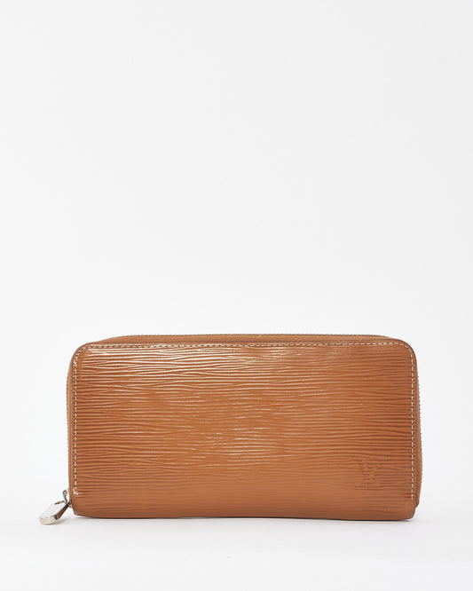 Louis Vuitton Brown Leather Epi Long Zip Wallet
