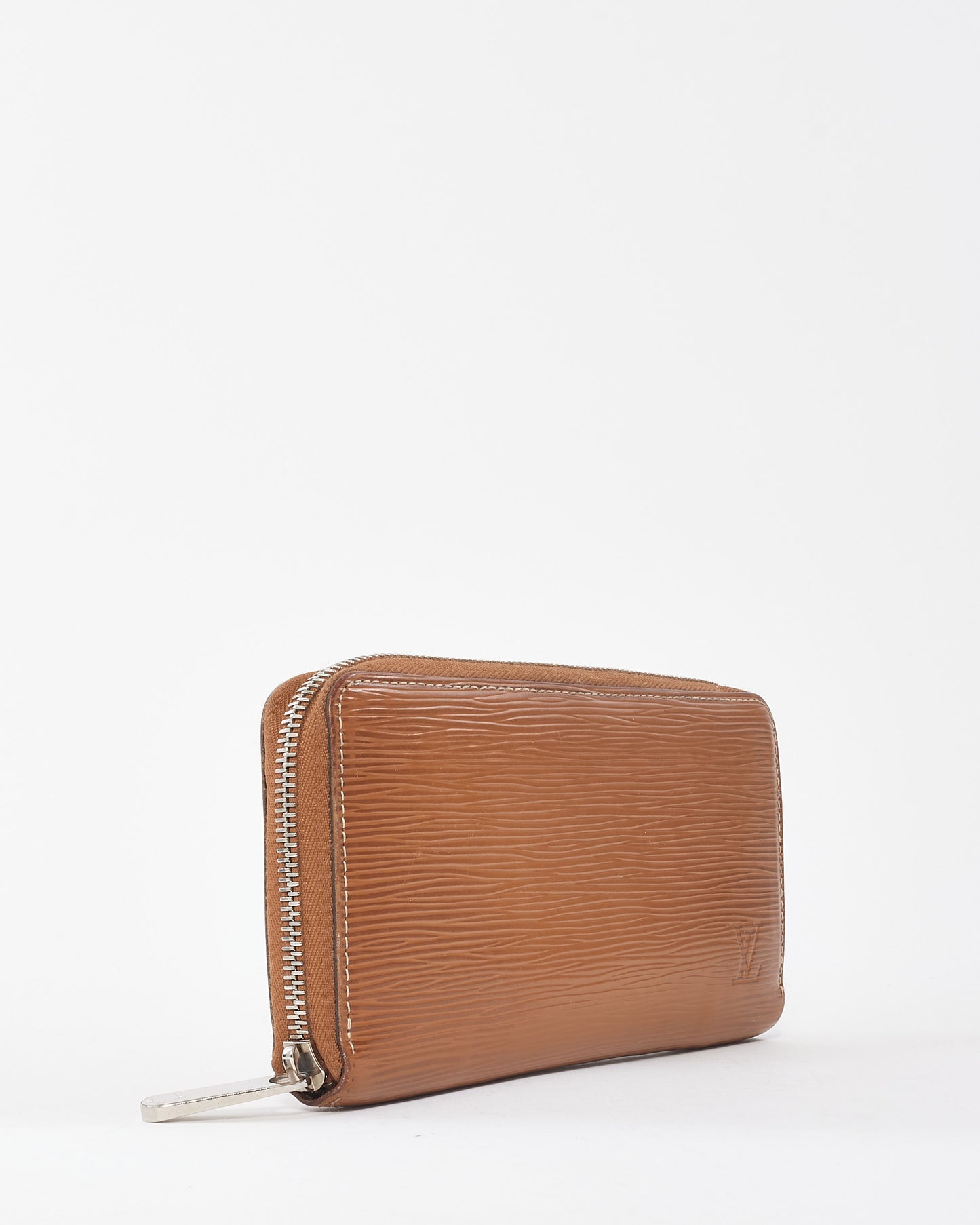 Louis Vuitton Brown Leather Epi Long Zip Wallet