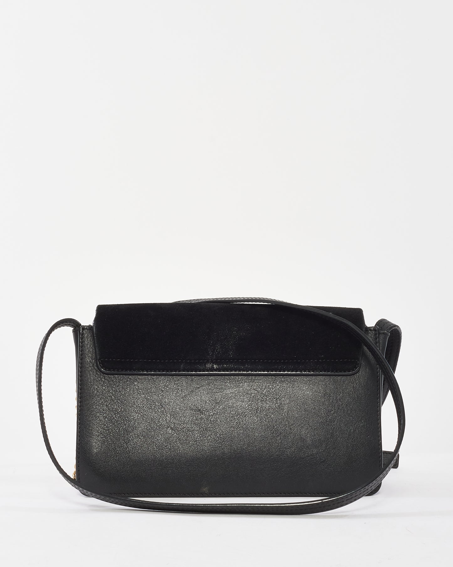 Chloé Black Suede & Leather Faye Crossbody Bag