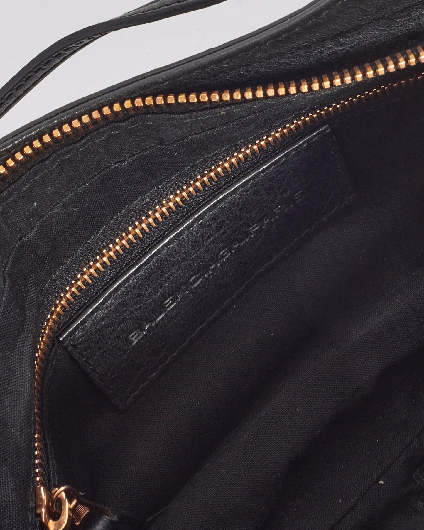 Balenciaga Black Leather Giant 12 Rose Gold Hardware Hip Crossbody Bag