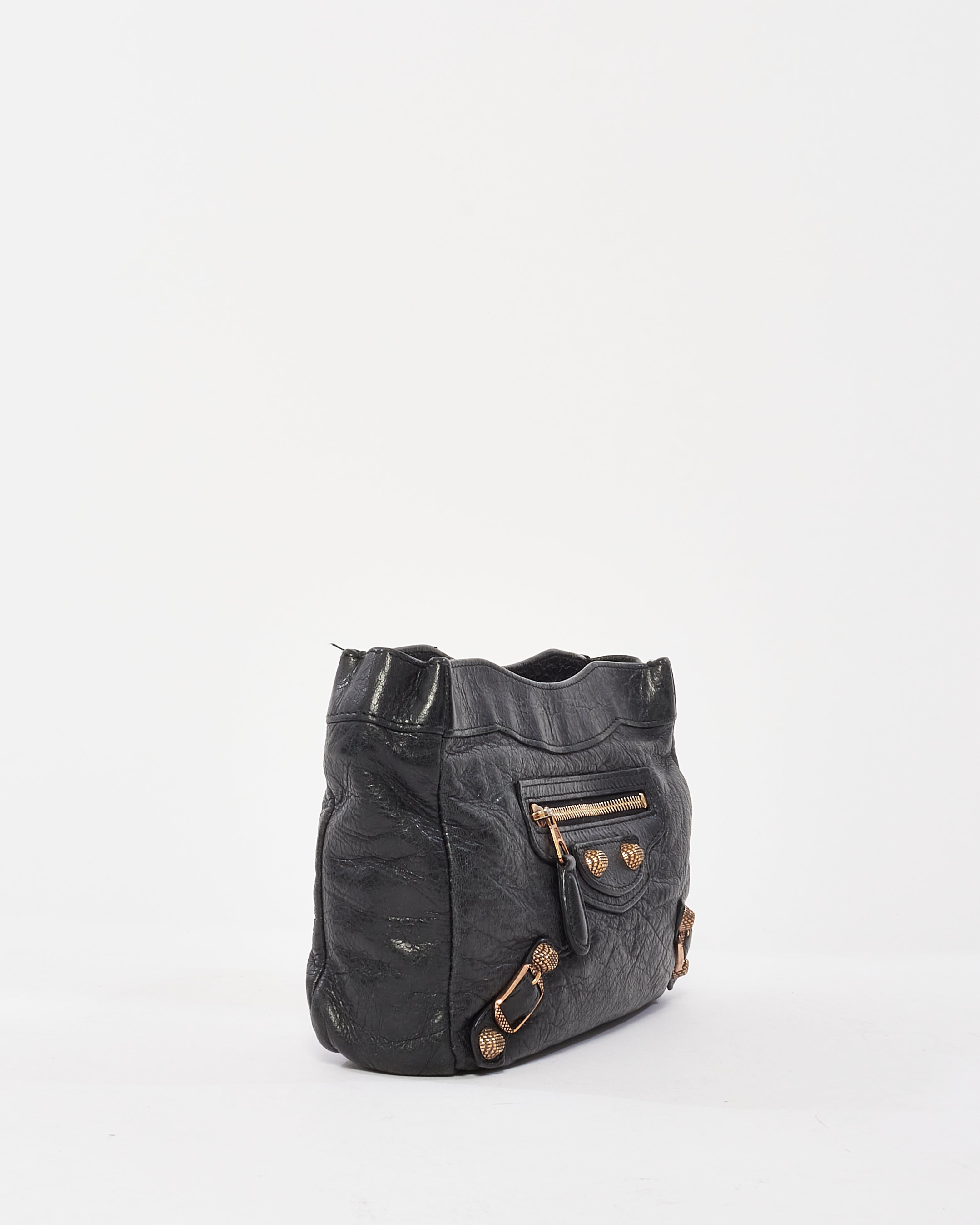 Buy Balenciaga Black Leather Giant 12 Rose Gold Hardware