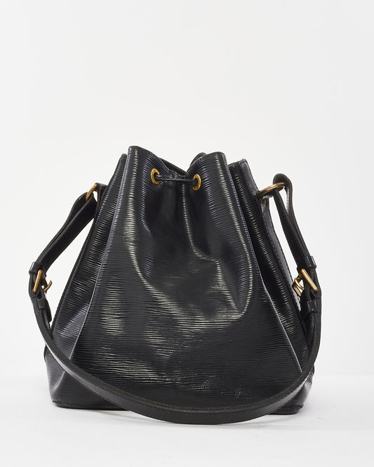 Louis Vuitton Black Epi Leather Noe Bucket Bag W Pochette