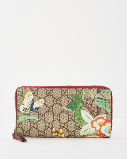 Gucci Multicolor GG Supreme Canvas Tian Long Zip Wallet
