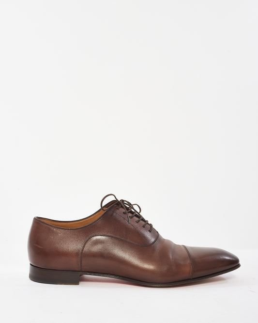 Christian Louboutin Brown Leather Lace Up Dress Shoes - 44.5 MEN