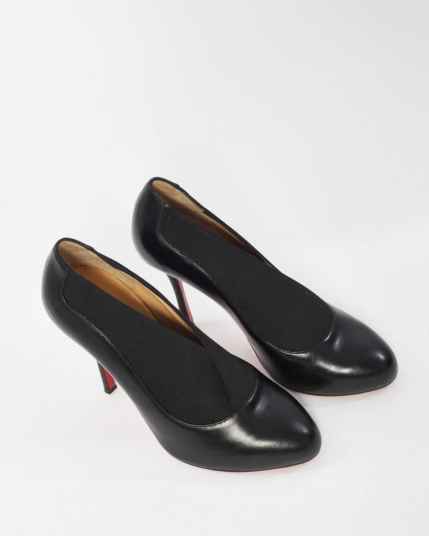 Christian Louboutin Black Leather Toot Couverte 100mm Pump - 37.5