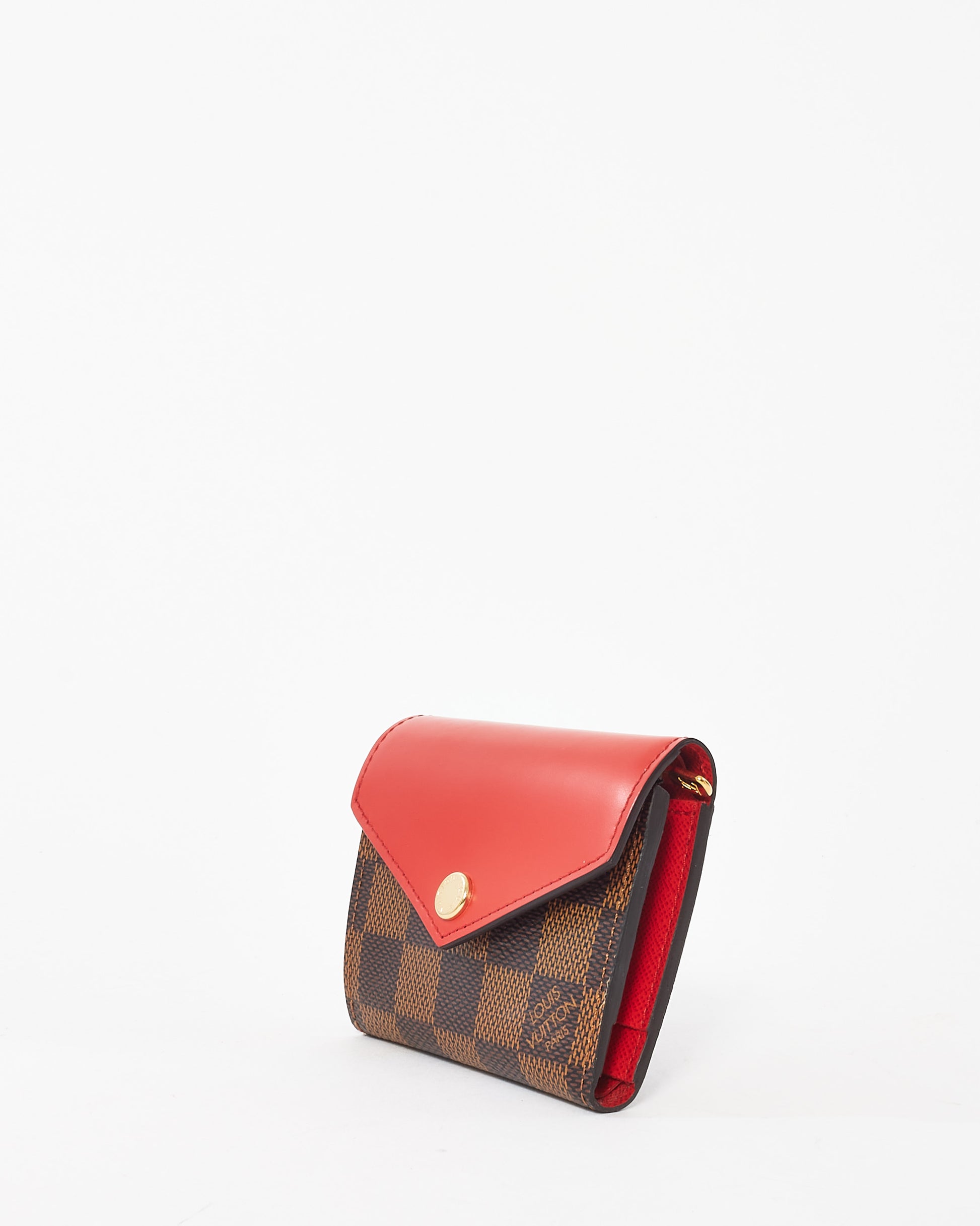 Buy Louis Vuitton Monogram Canvas Red Zoe Wallet Authenticated