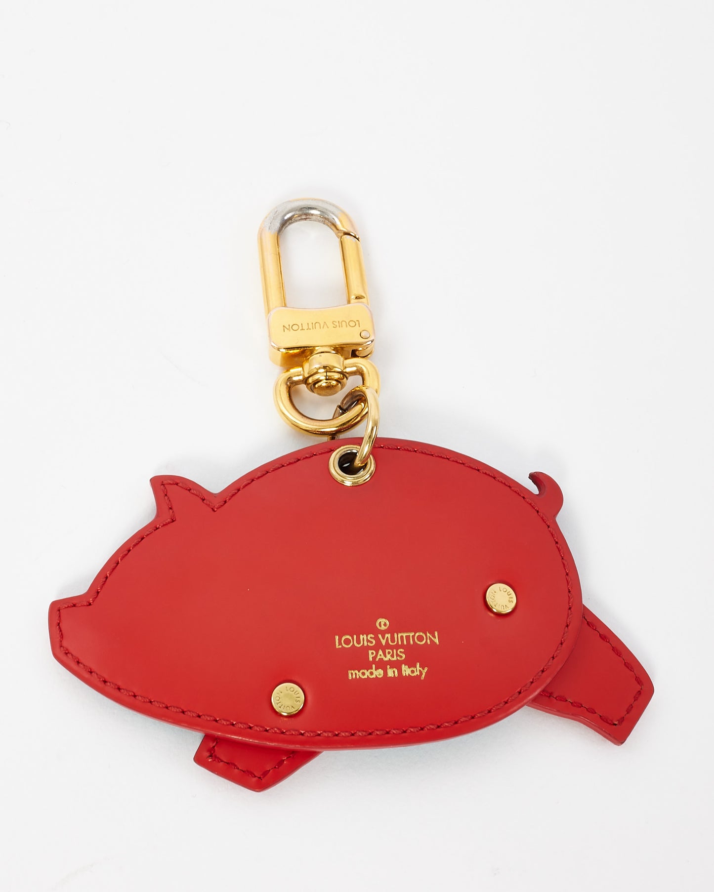 Louis Vuitton Monogram Canvas & Red Pig Bag Charm