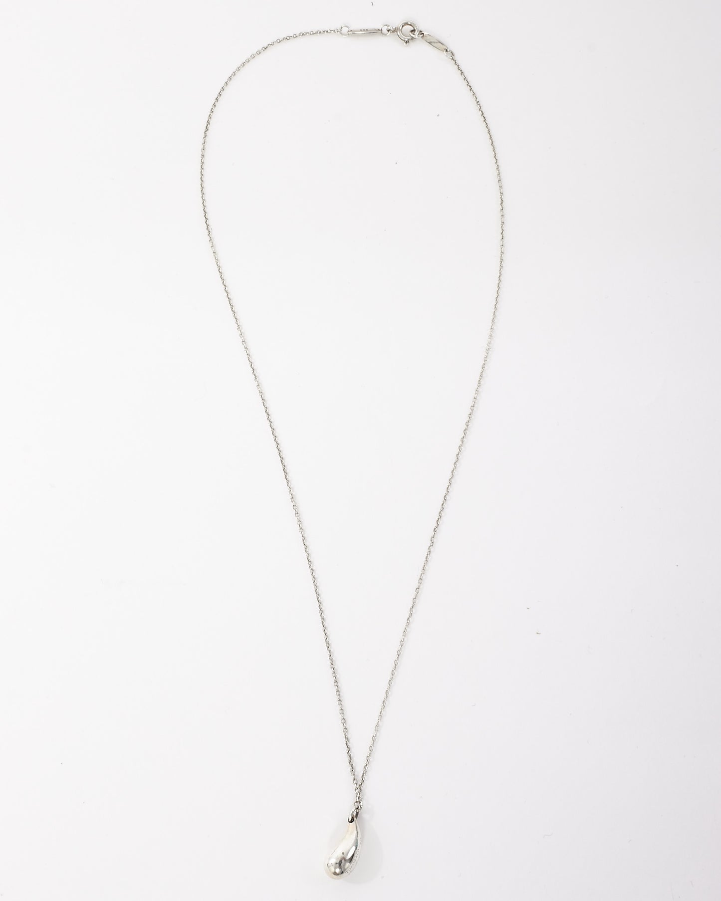 Tiffany & Co. Sterling Silver Elsa Peretti Teardrop Pendant Necklace