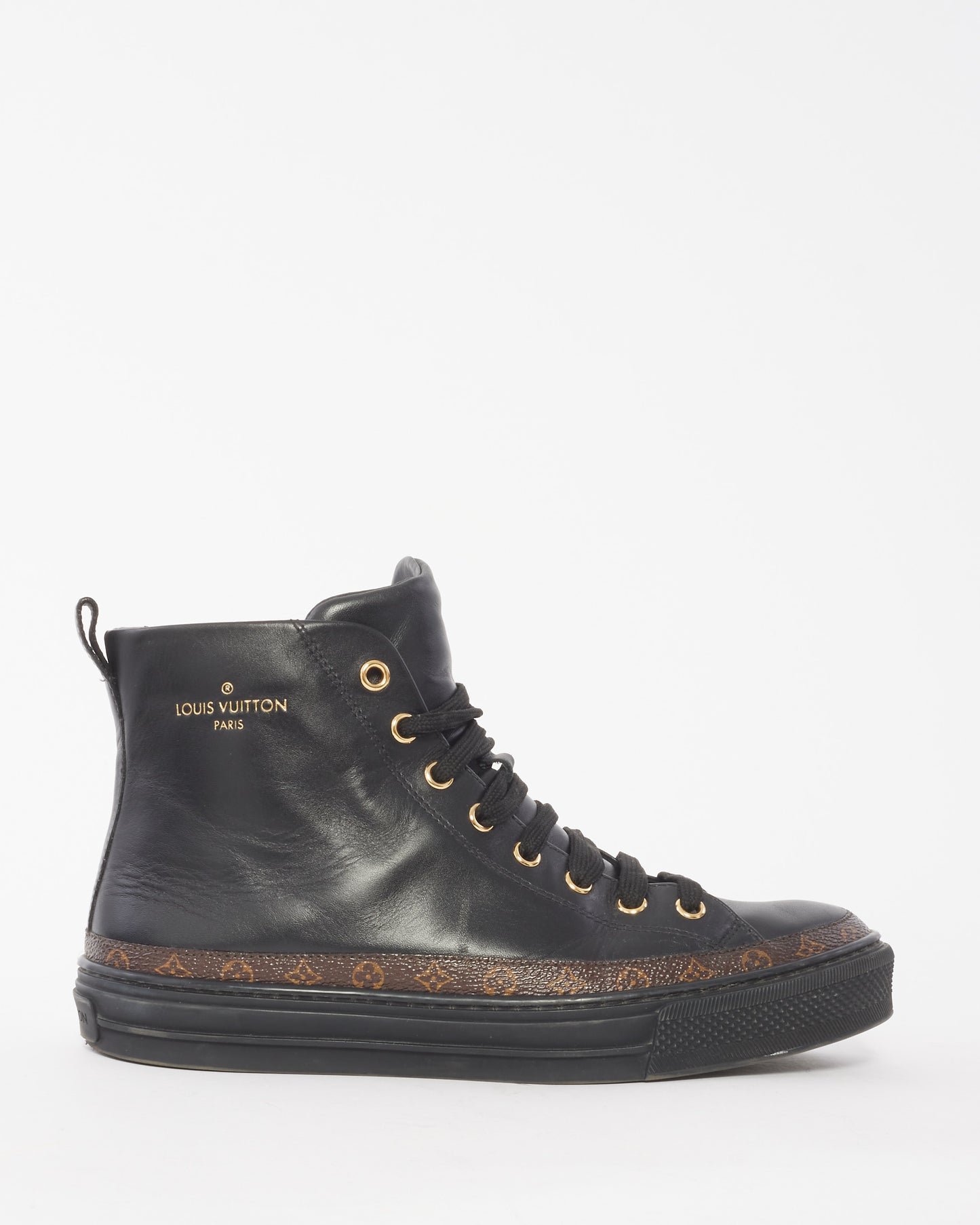 Buy Louis Vuitton Black Leather Monogram High Top Stellar