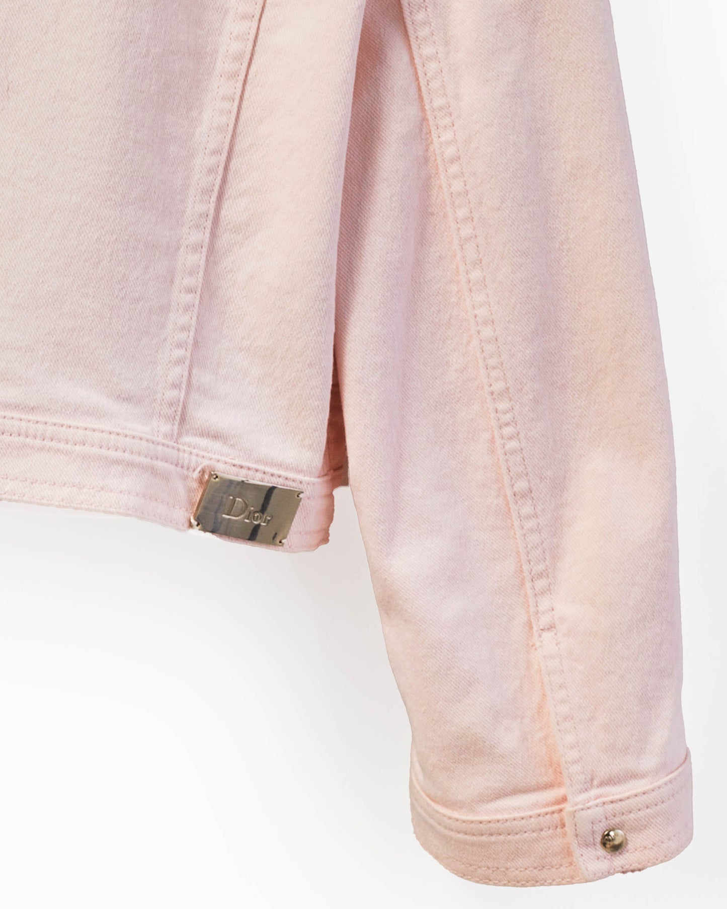 Dior Vintage Pink Denim Jacket and Cropped Jeans - FR 40