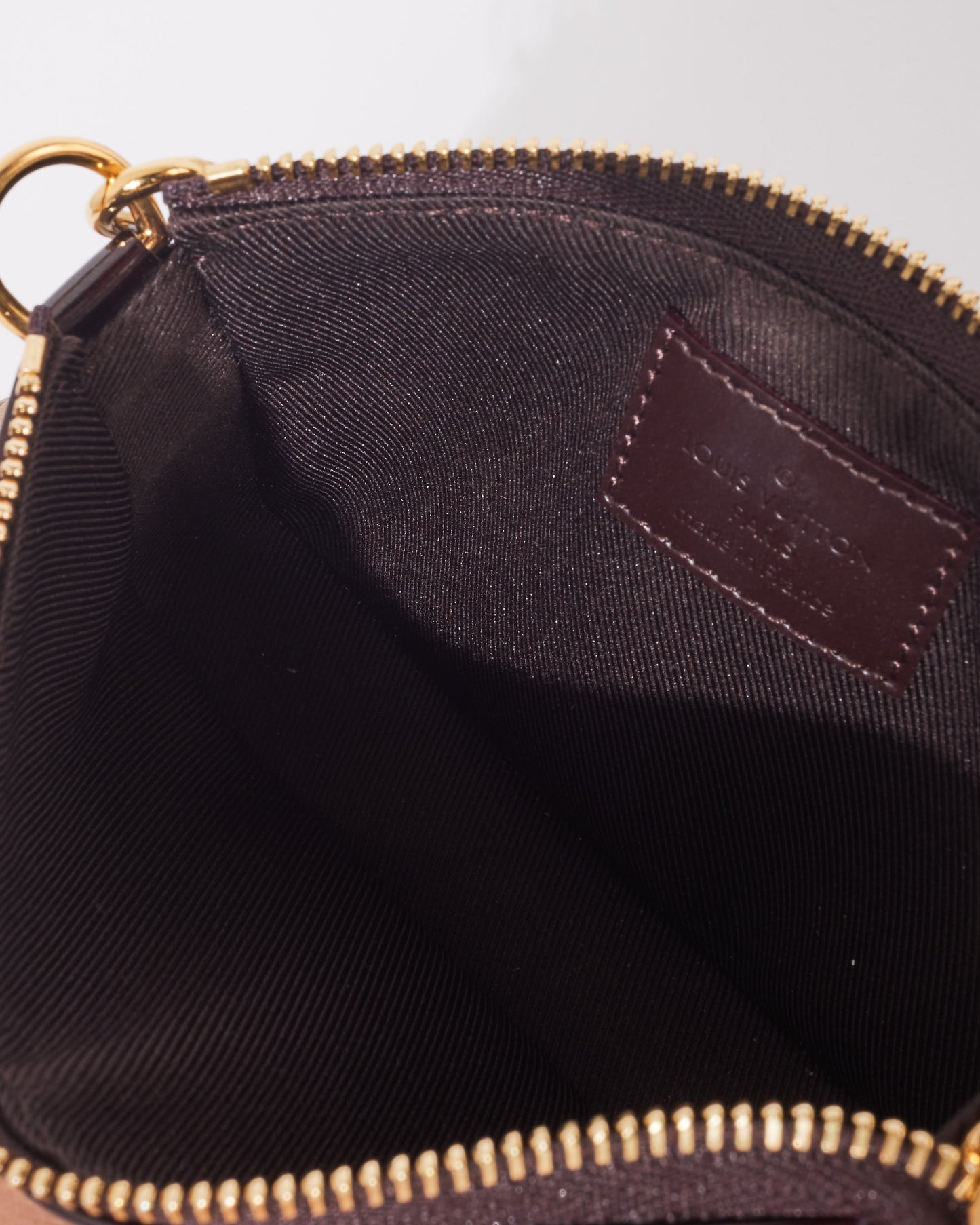 Louis Vuitton Amarante Monogram Vernis & Canvas Trim Mini Pochette D'Accessoires