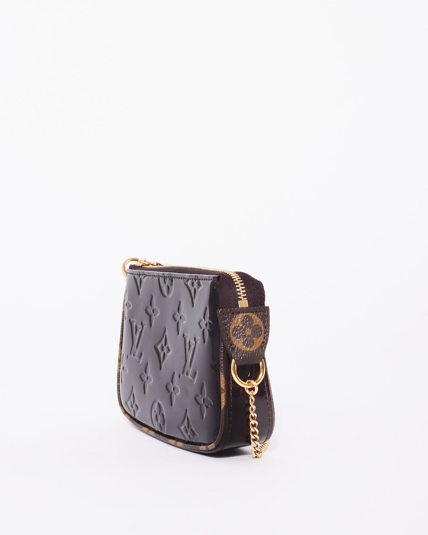 Louis Vuitton Amarante Monogram Vernis & Canvas Trim Mini Pochette D'Accessoires