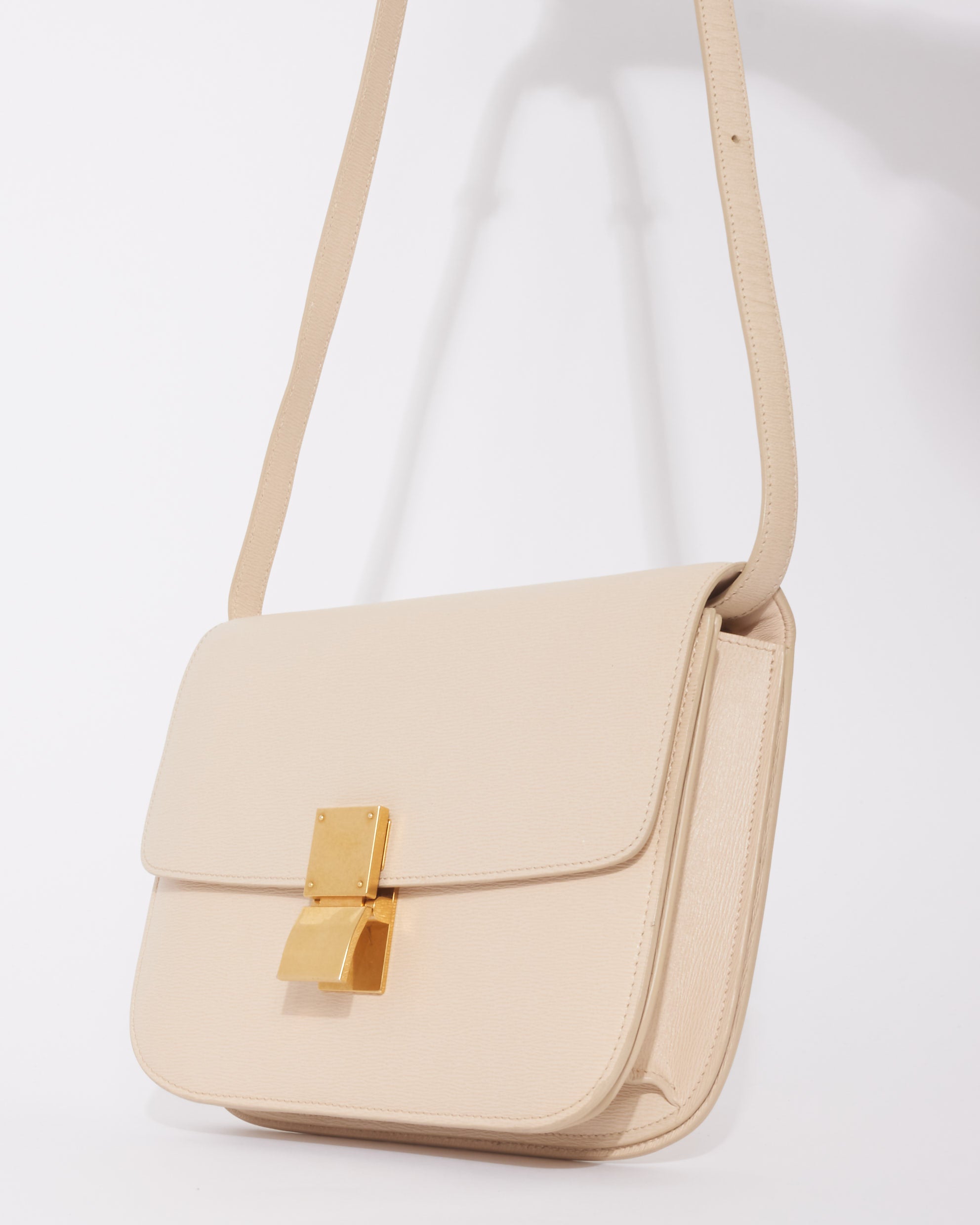 Buy Celine Light Beige Calfskin Leather Box Bag - Authenticated