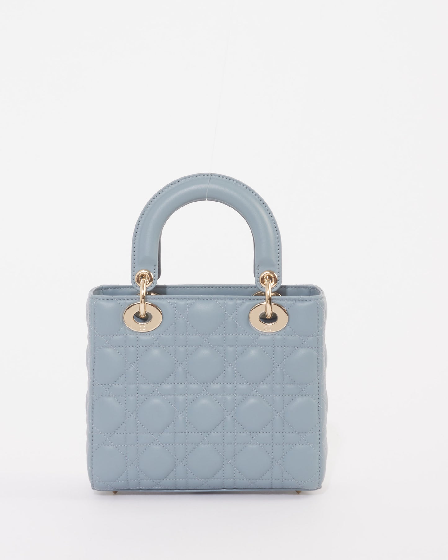 Dior Slate Blue Cannage Lambskin Leather Small Lady Dior Bag