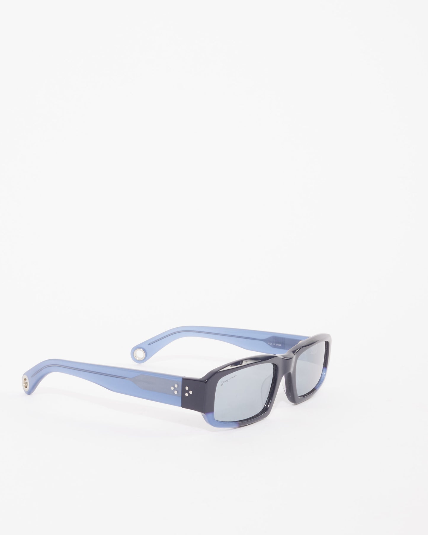 Jacquemus Blue Acetate Rectangular Sunglasses