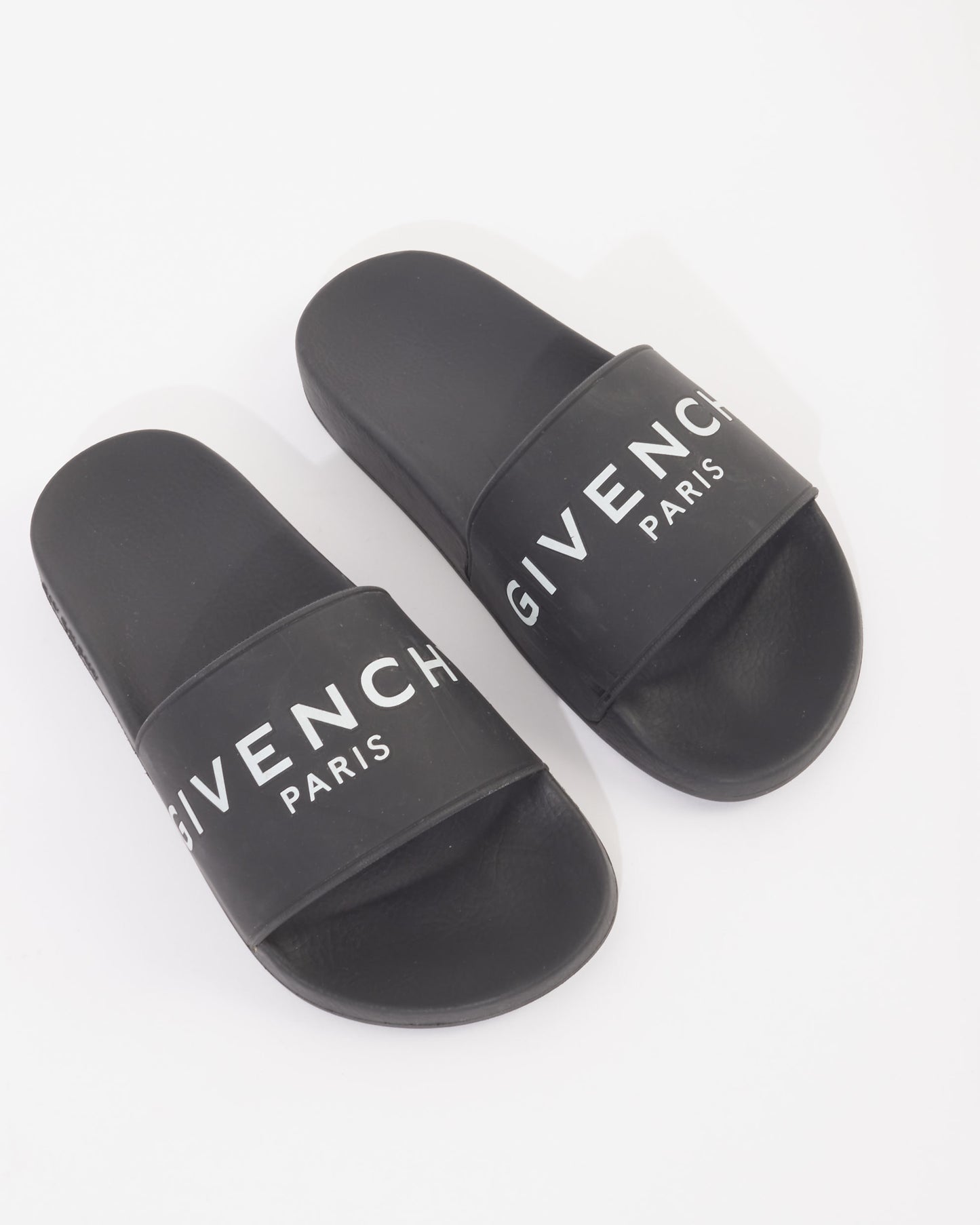 Givenchy Black Rubber Logo Pool Slides - 37