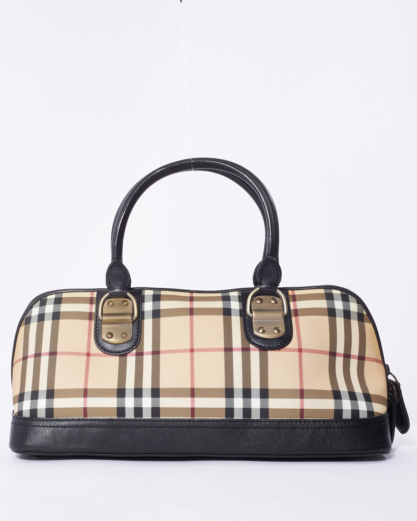 Buy Burberry Beige Canvas Plaid Vintage Speedy Bag Authenticated