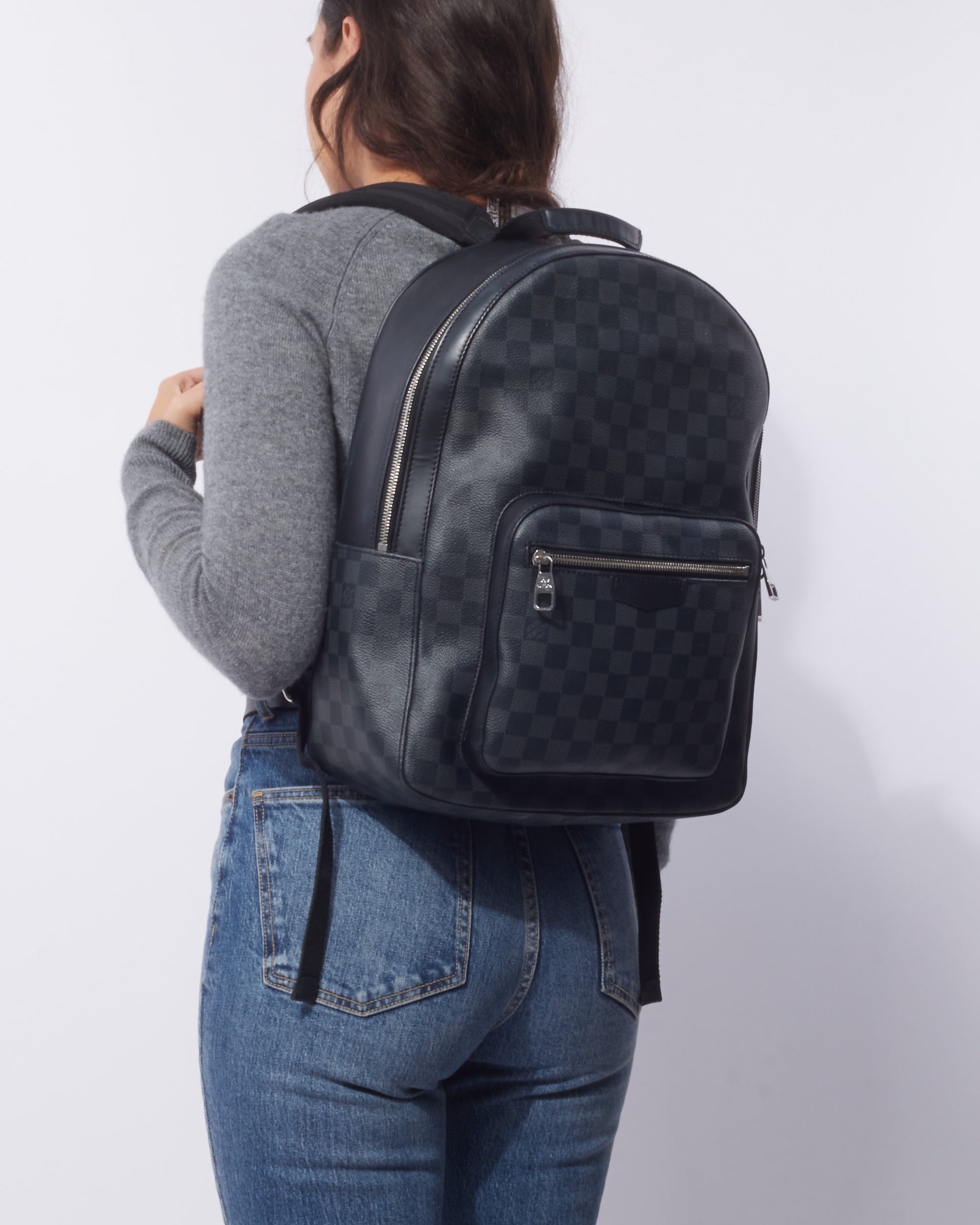 josh backpack louis vuitton price Monogram Canvas Bag Brown Adjustable strap Louis Vuitton Backpack - Damier