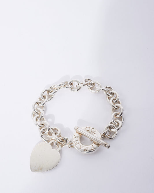 Tiffany & Co. Silver Return To Tiffany Heart Tag Toggle Bracelet