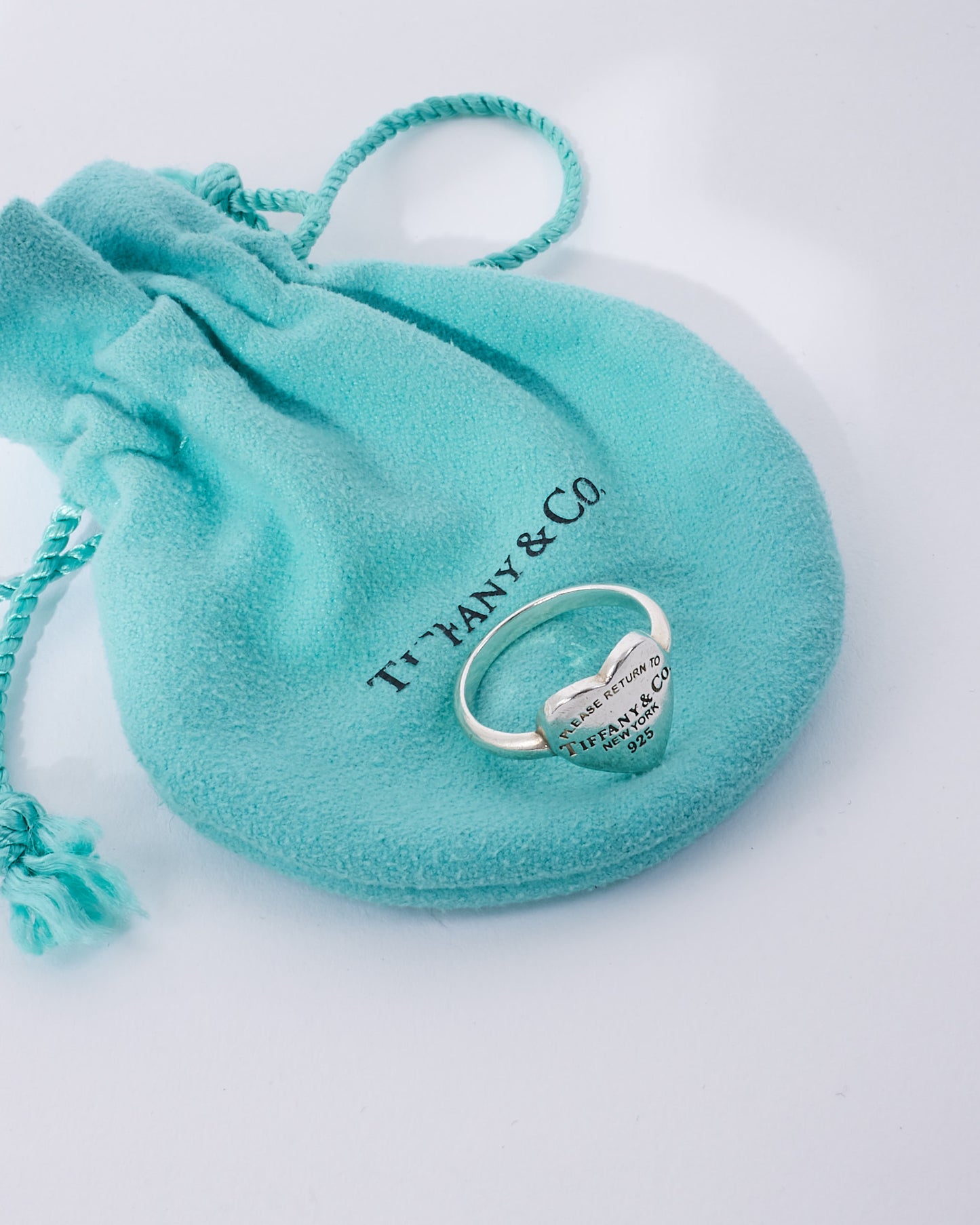 Tiffany & Co Silver "Return To Tiffany" Heart Logo Ring - 6.5