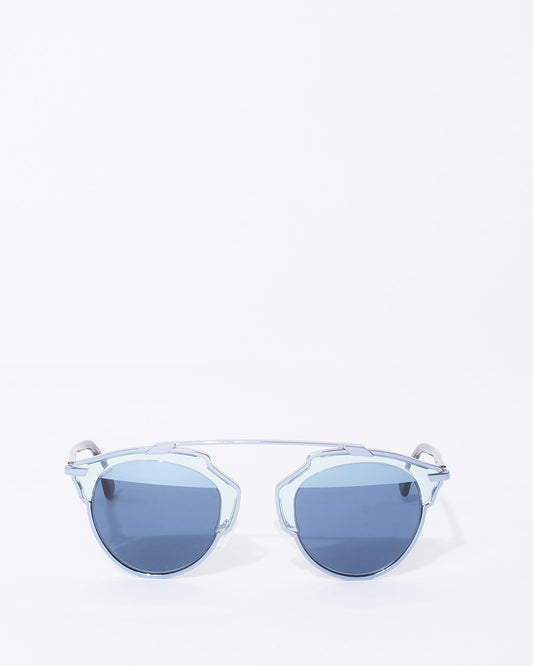 Dior Blue Silver & Tortoise Limited Edition SoReal Sunglasses