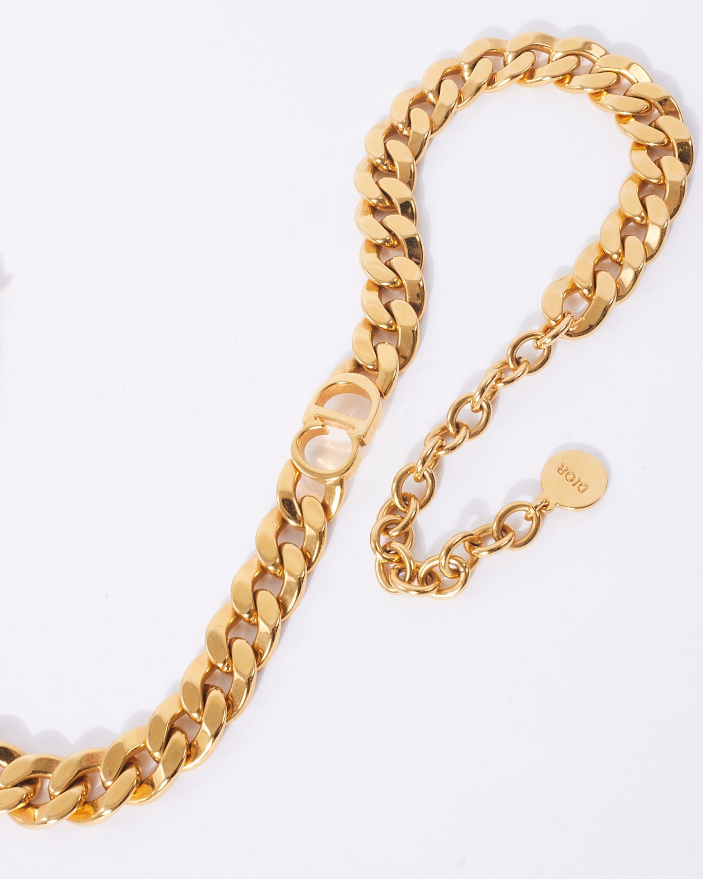 Dior Gold "Danseuses Etoile" Logo Choker Necklace