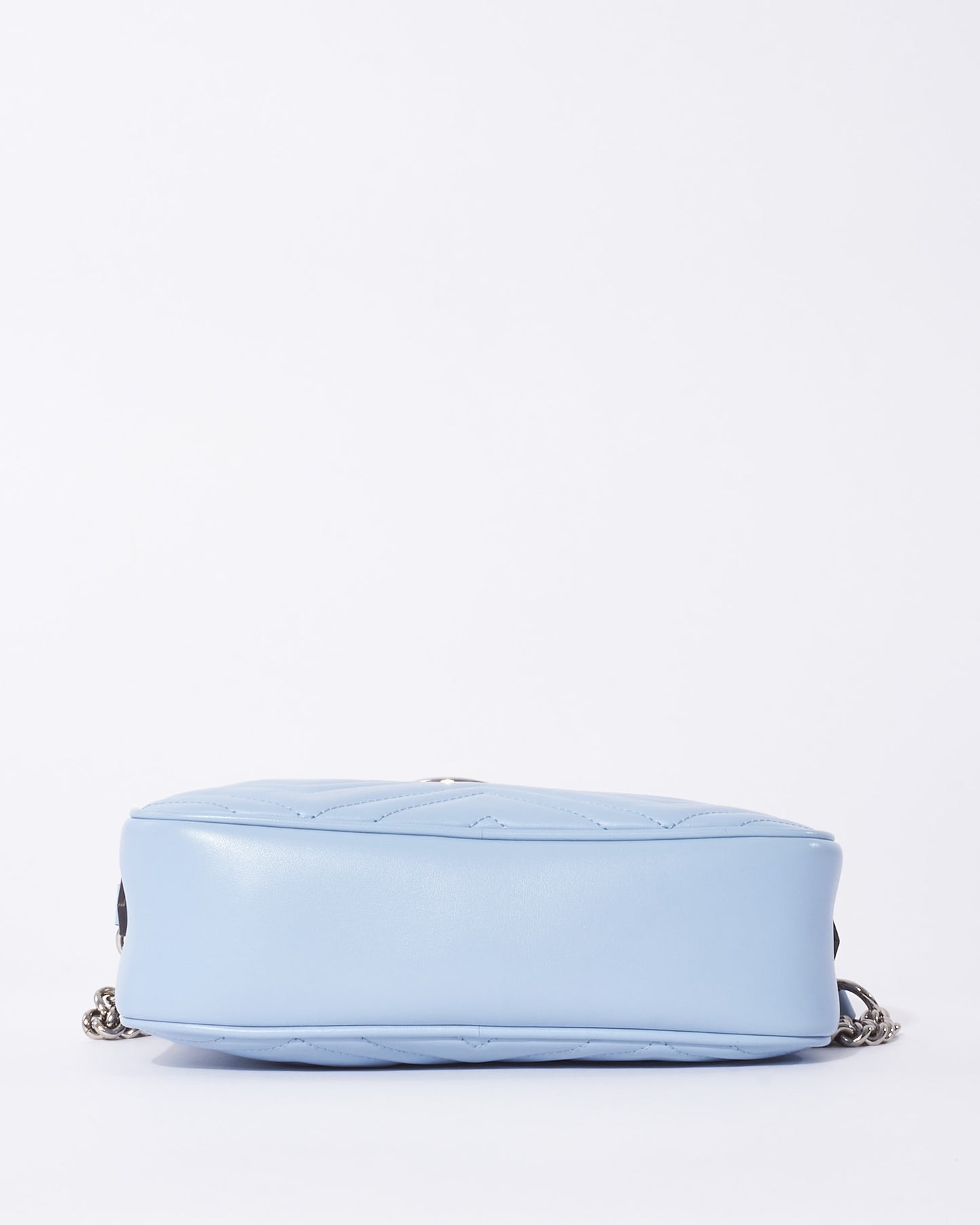 Gucci Light Blue Leather SHW Marmont Small Camera Bag