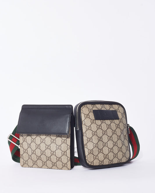 Gucci Monogram Canvas GG Supreme Web Belt Bag