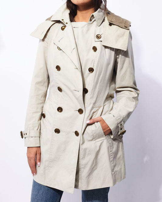 Burberry Beige Double Layer Vest & Trench Coat - 10