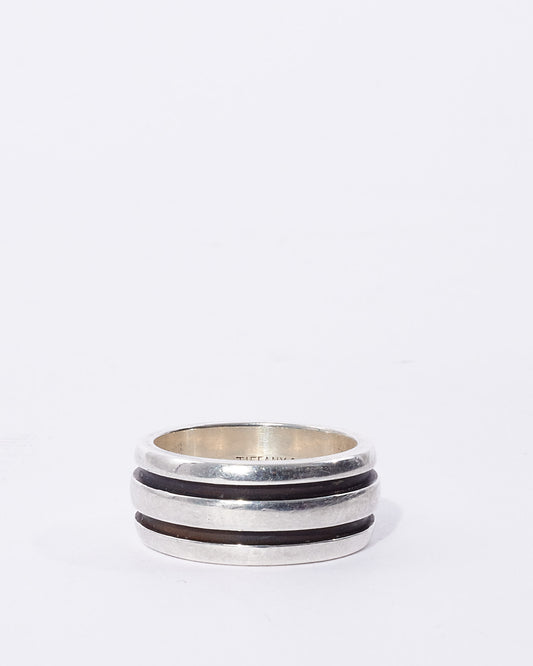 Tiffany & Co. Vintage Silver Atlas Groove Ring - 6