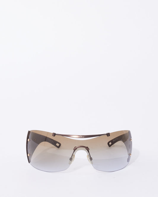 Dior Vintage Brown Shield Diorito 2 Sunglasses