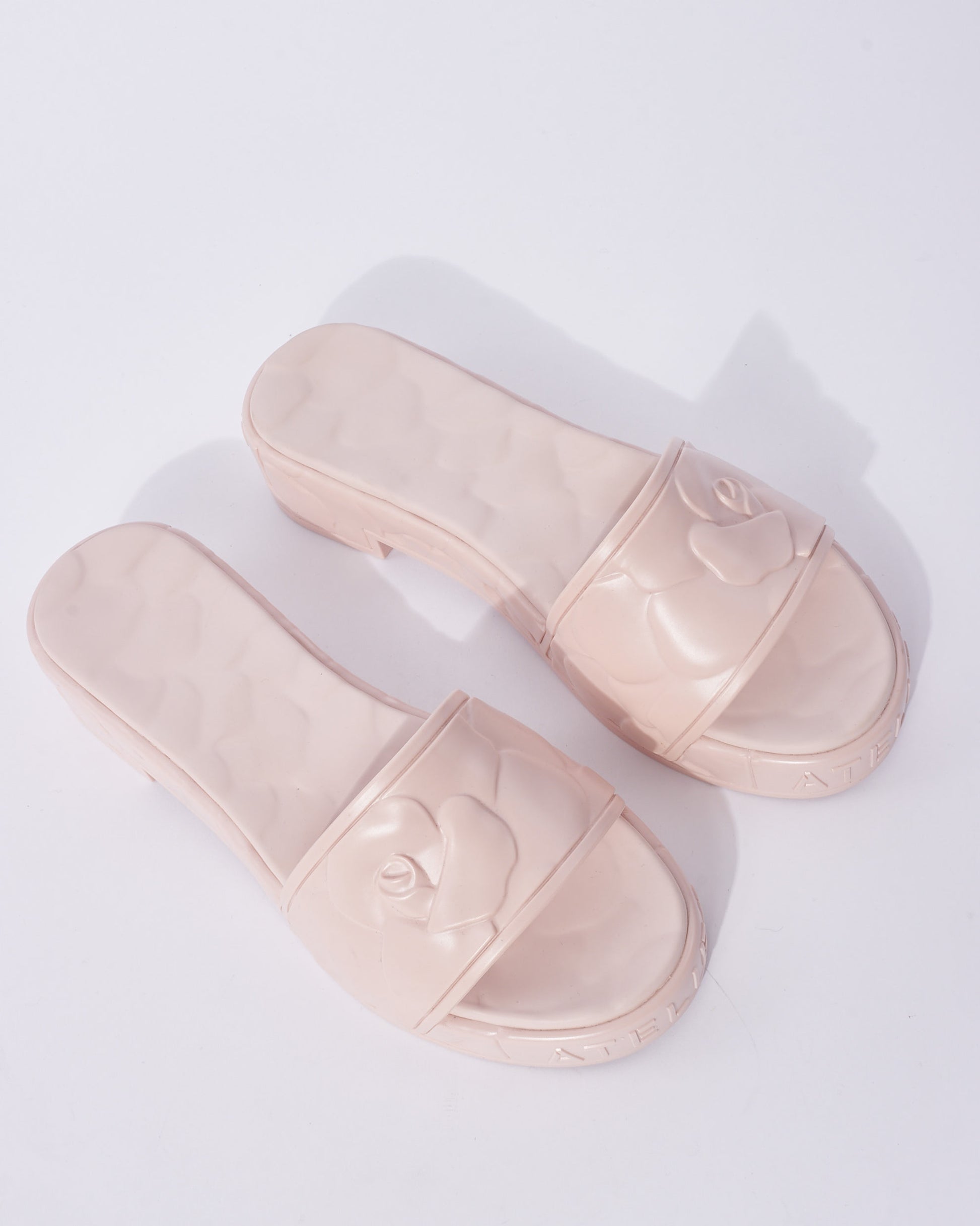 Flat Slides Chanel Clear Rubber Slides Authentic Chanel Chanel