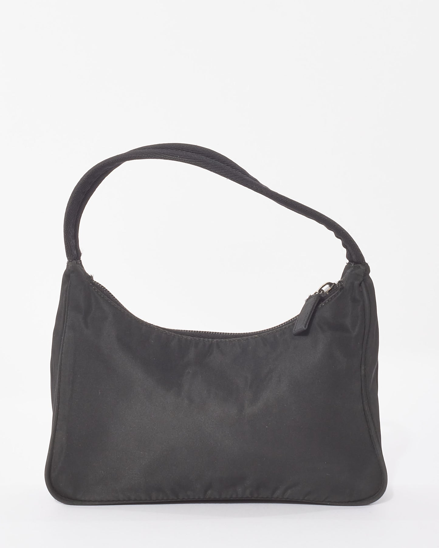 Prada Vintage Black Nylon Tessuto Mini Hobo Bag