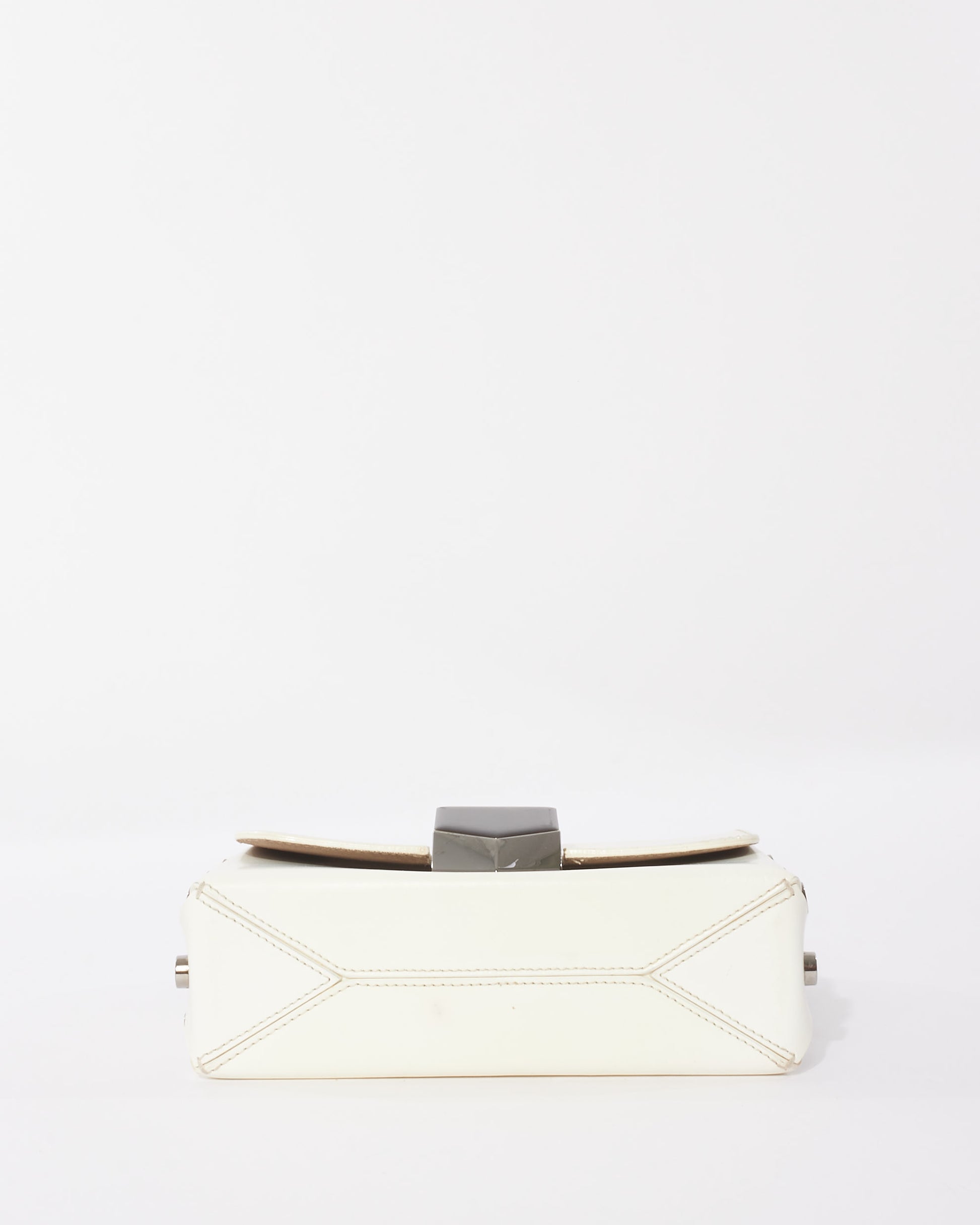 Buy Jimmy Choo White Leather Small Lockett Shoulder Bag
