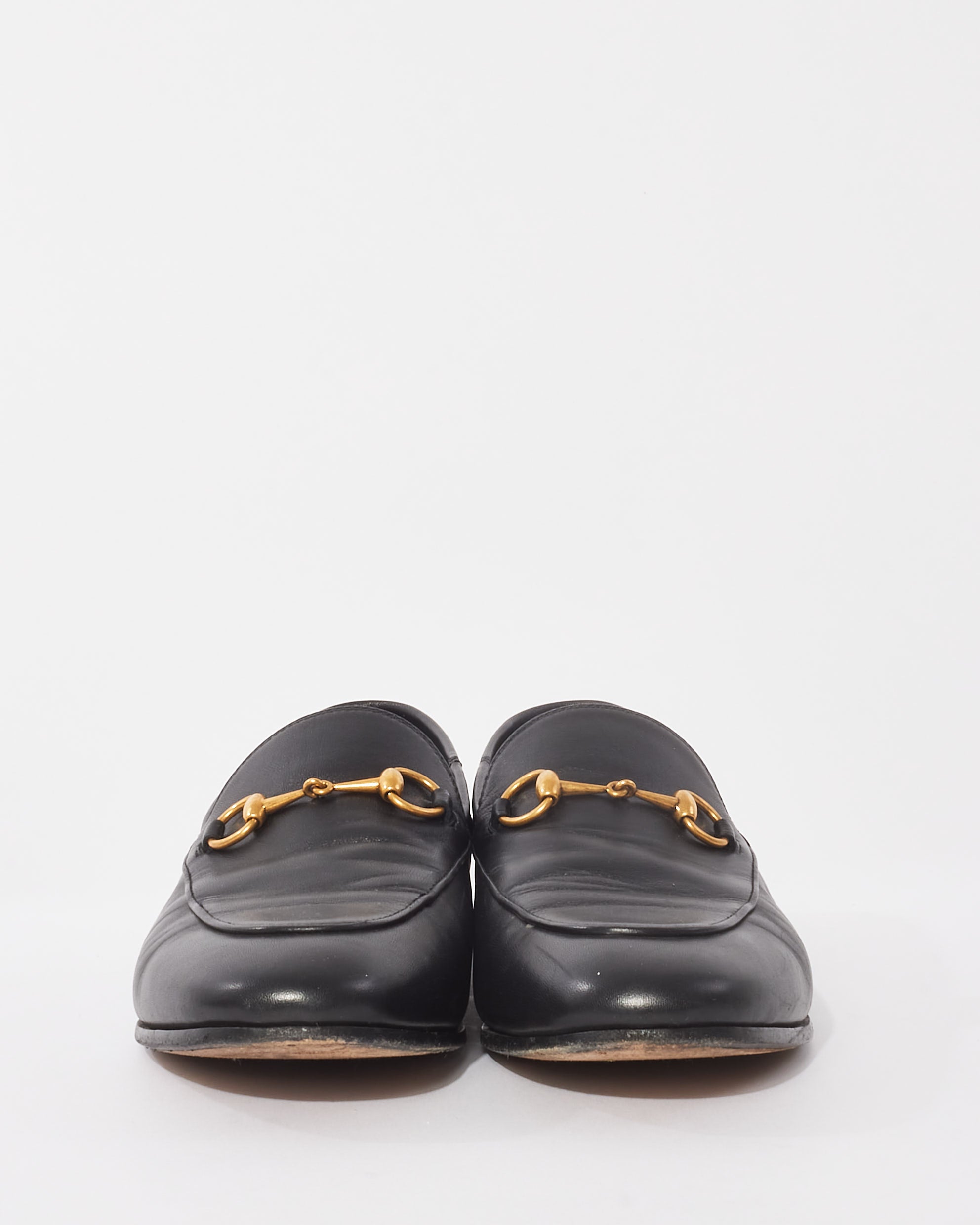 Buy Gucci Black Leather Jordaan Loafers - 39 - Authenticated