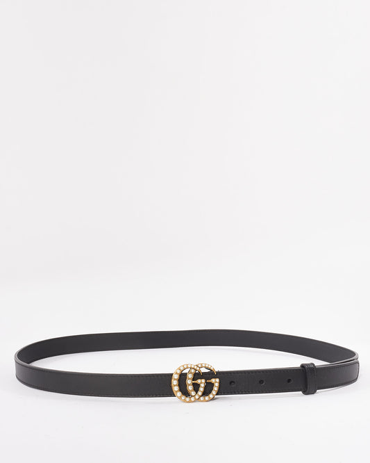 Gucci Marmont GG Pearl Logo Thin Belt - 95/38