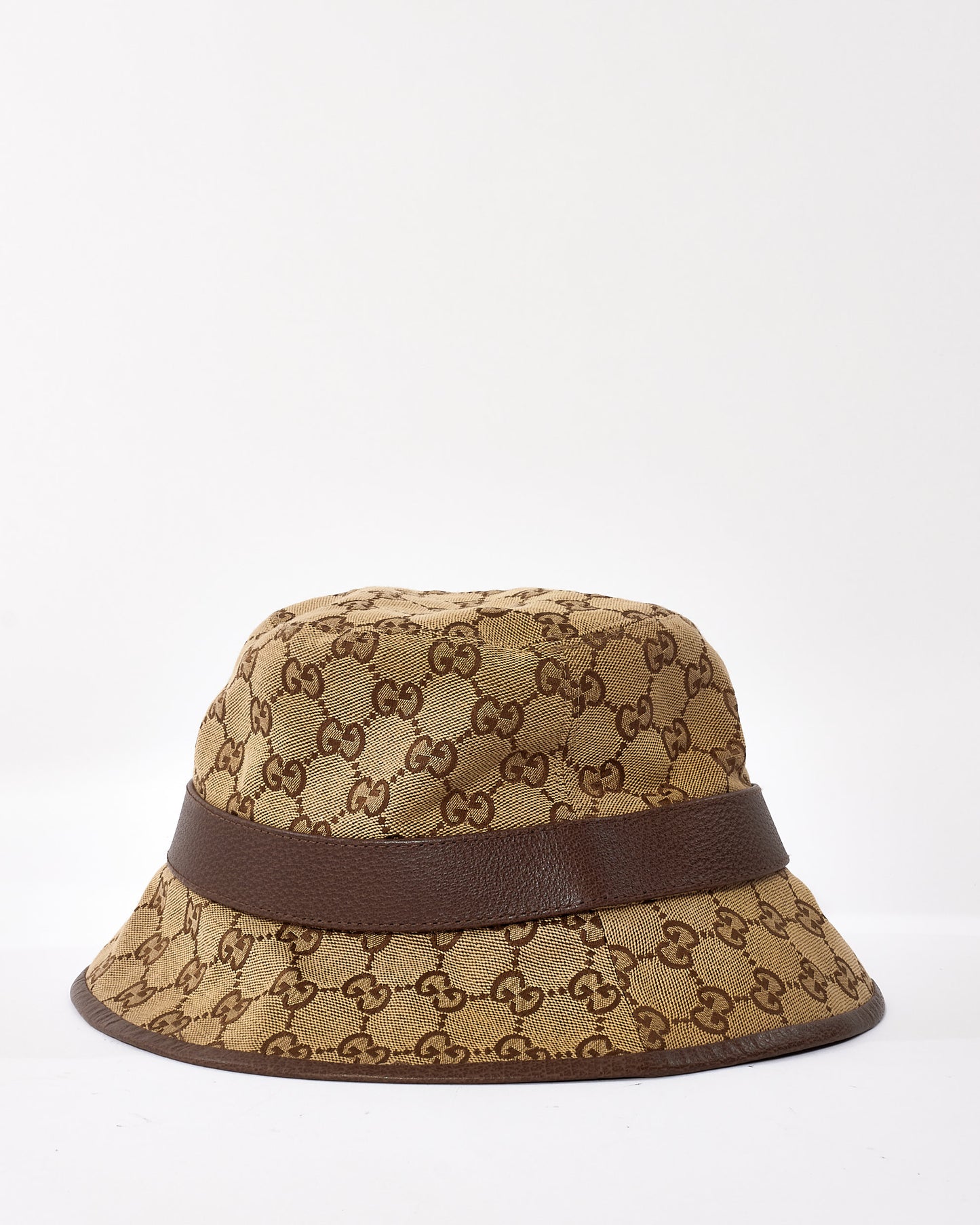 Gucci Beige/Brown GG Canvas Bucket Hat - M