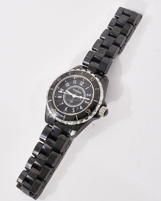 Chanel Black Ceramic J12 Automatic Watch - 33mm