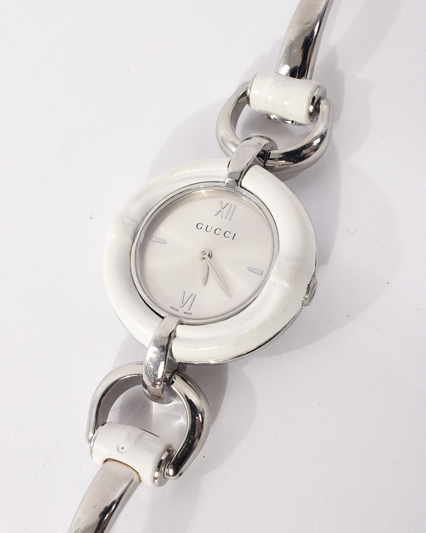 Gucci White Bamboo & Stainless Steel Watch - 36MM