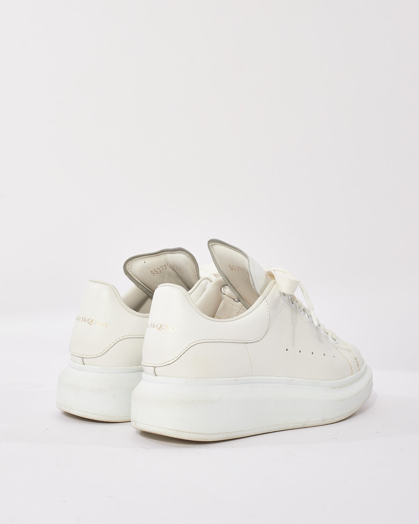 Alexander McQueen White Leather Oversized Sneakers - 35.5
