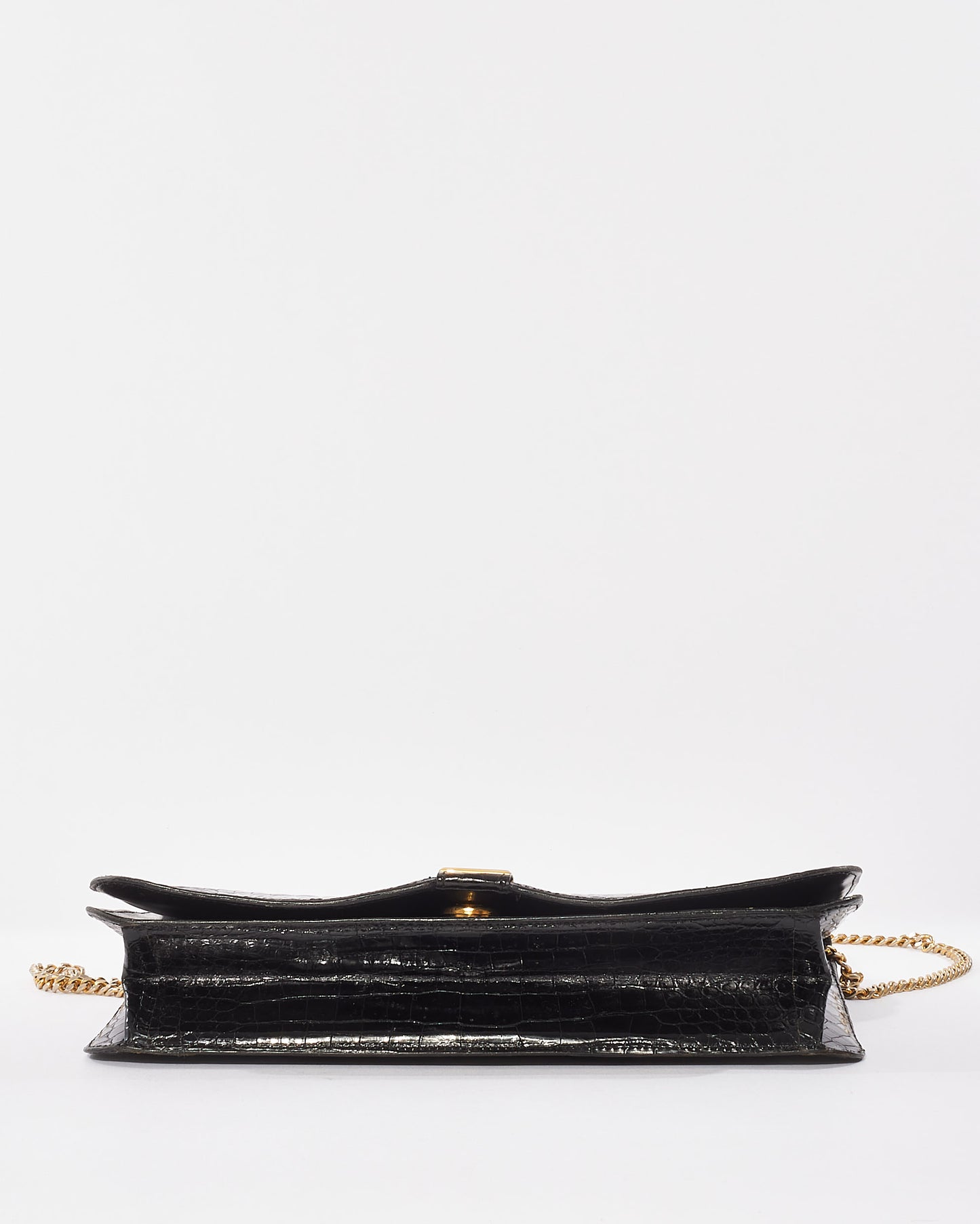 Dior Vintage Black Exotic Leather Shoulder Bag