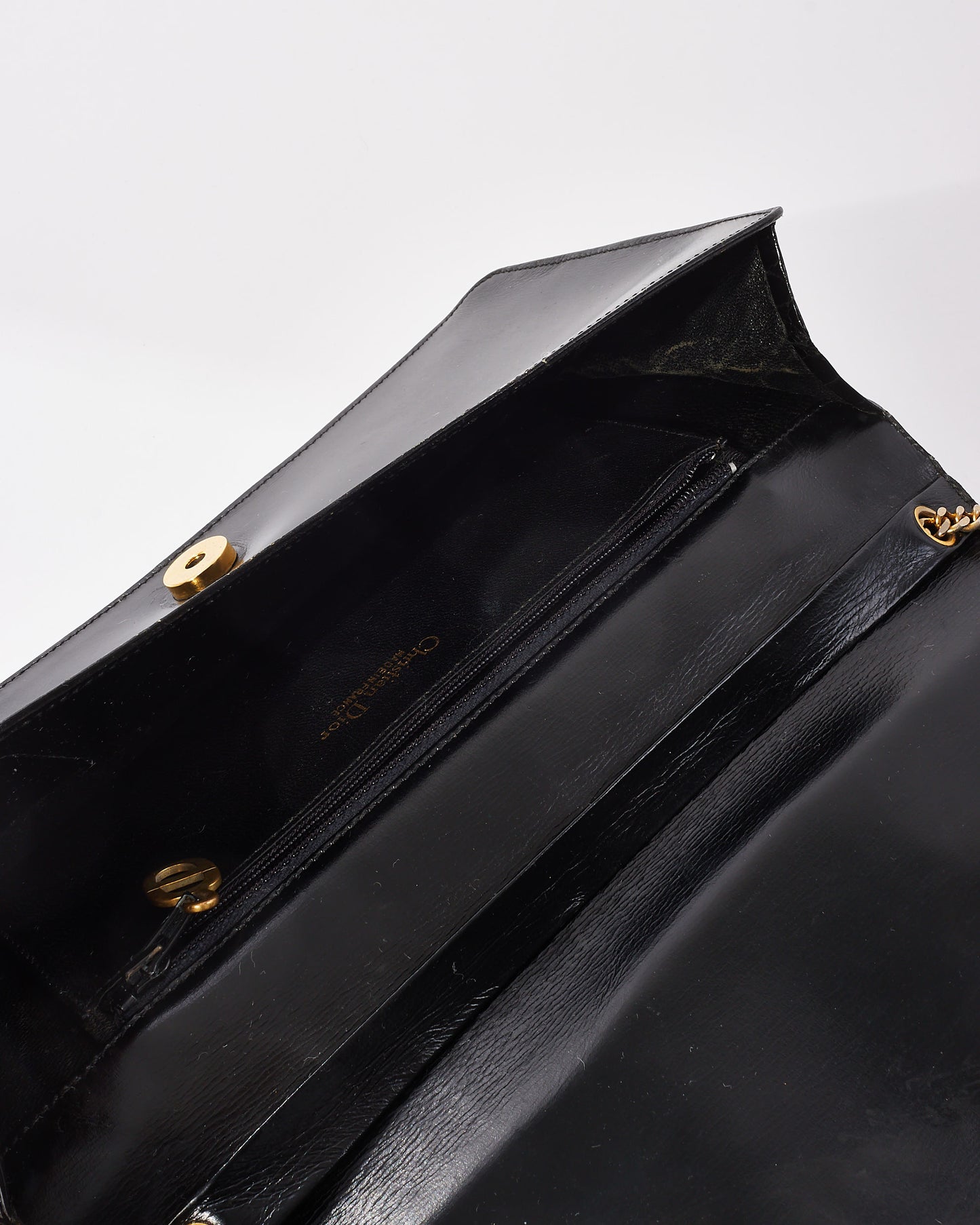 Dior Vintage Black Exotic Leather Shoulder Bag