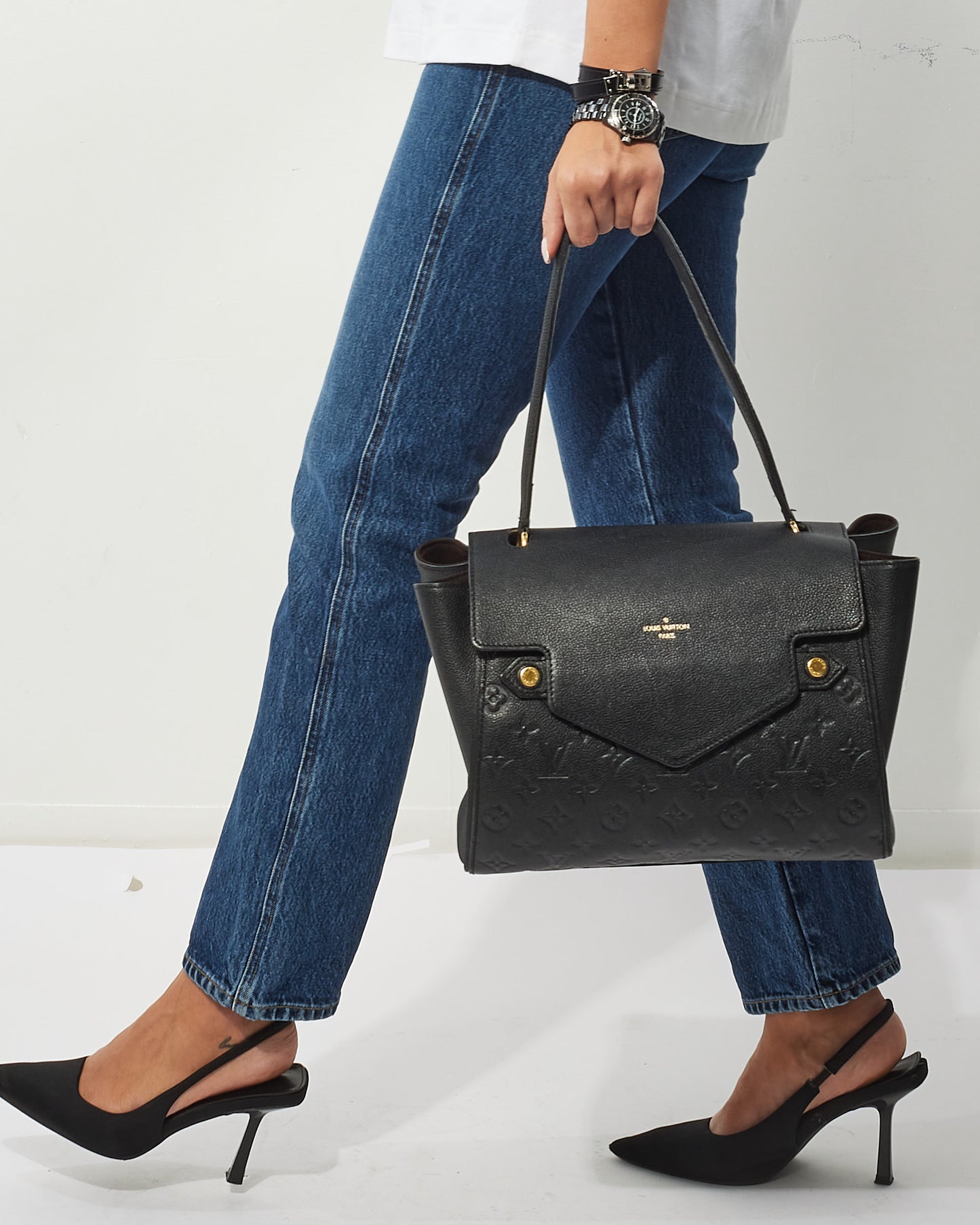 Louis Vuitton Black Monogram Empreinte Leather Trocadero Shoulder Bag