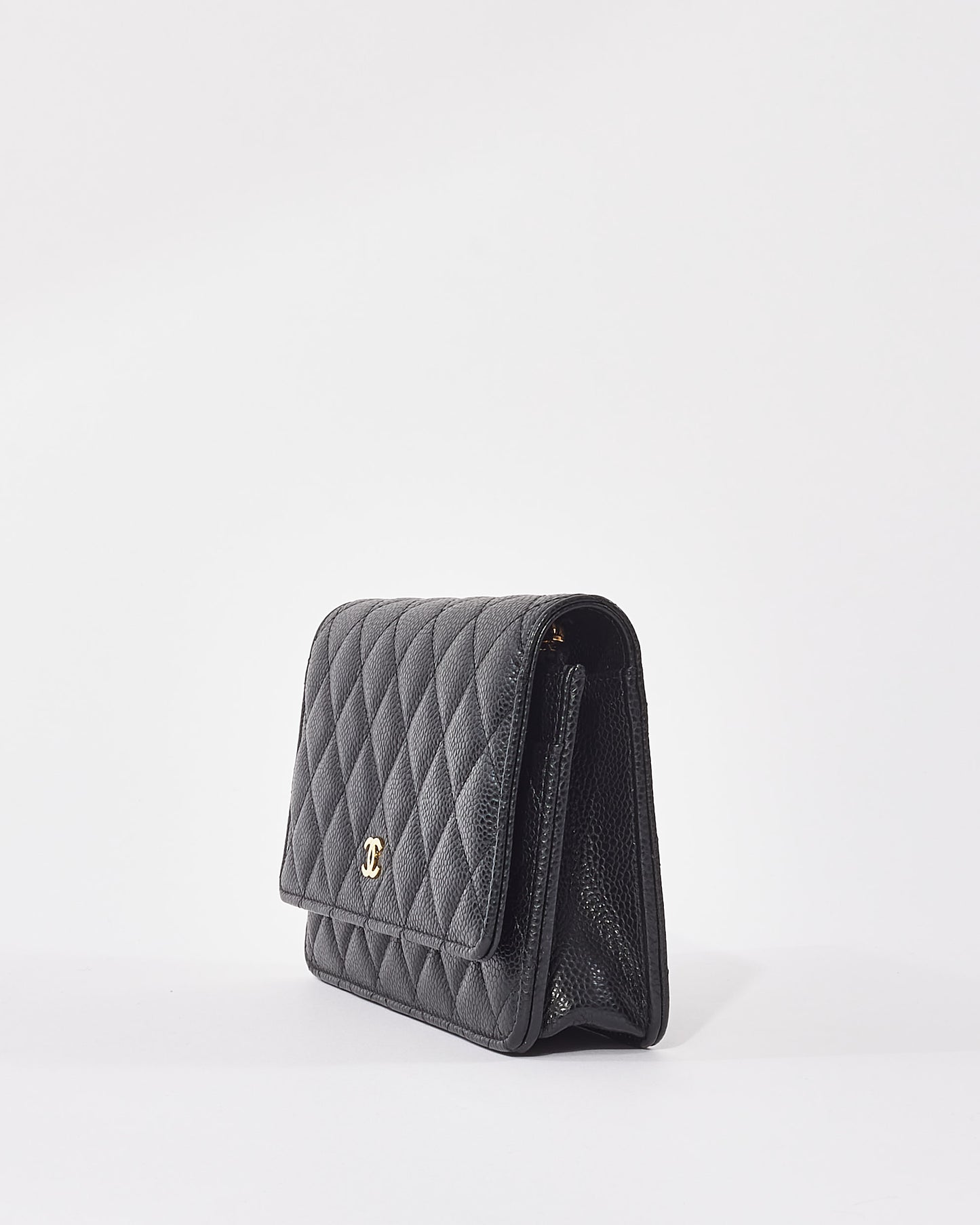 Chanel Black Caviar Leather Wallet On Chain GHW