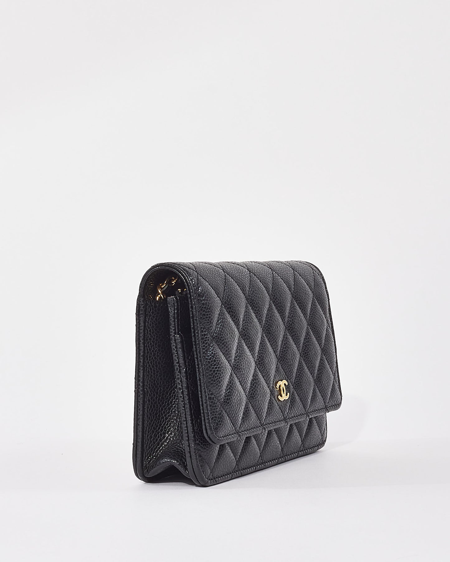 Chanel Black Caviar Leather Wallet On Chain GHW