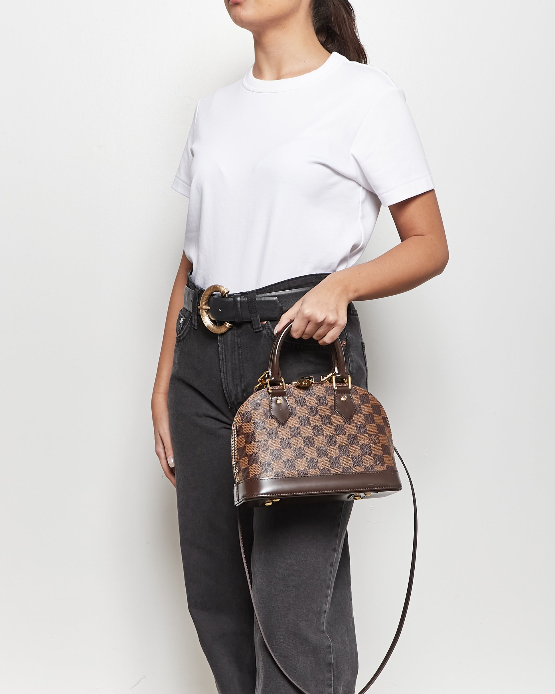 Explore a Louis Vuitton Damier Ebene Alma BB Authenticated Pre