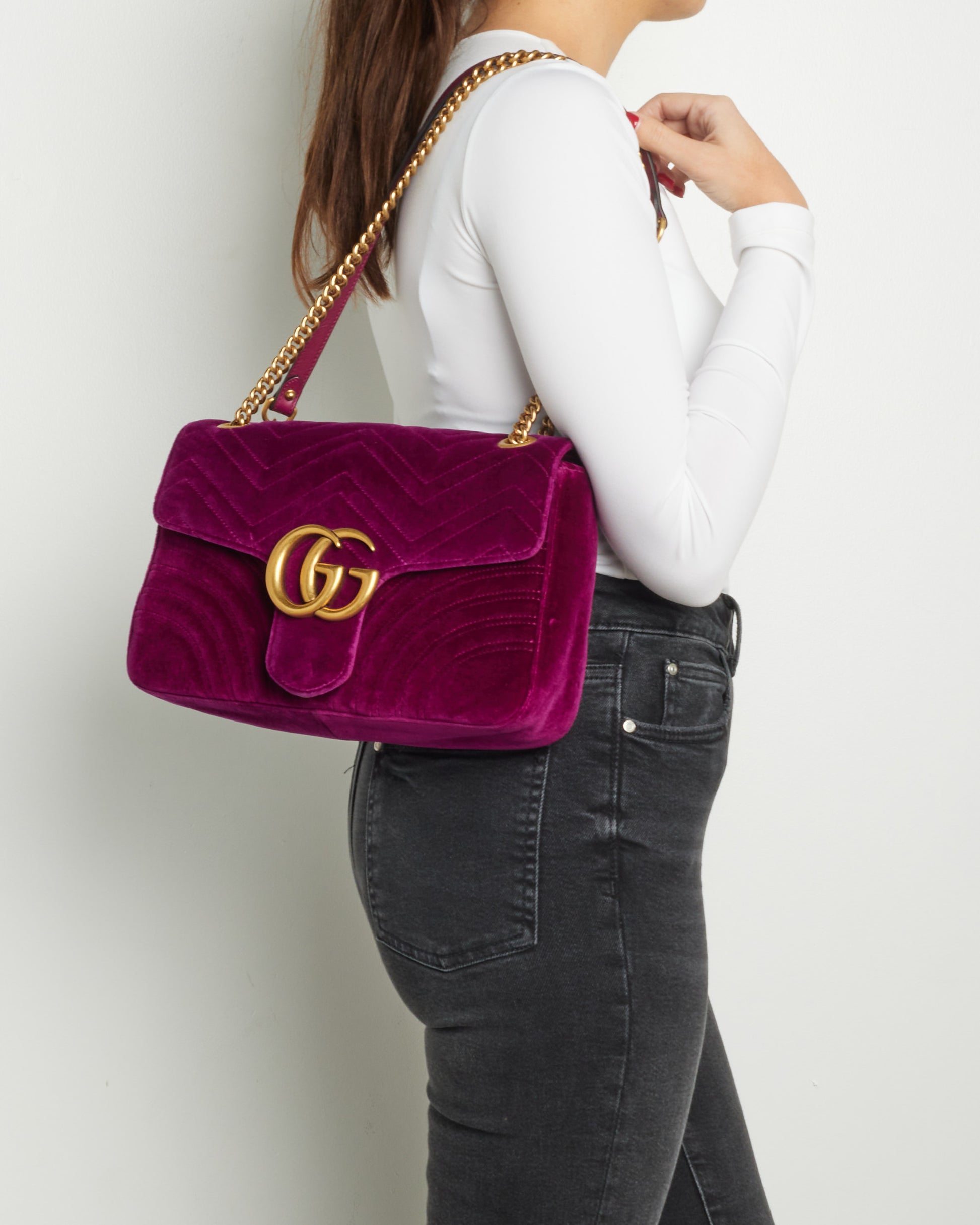 Bag Marmont Velour Gucci Velvet Gucci Marmont Crossbody Bag