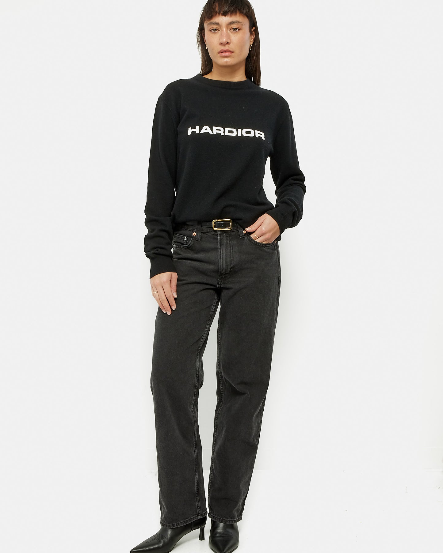 Dior Black Wool & Cashmere HardDior Crew Neck Sweater - S